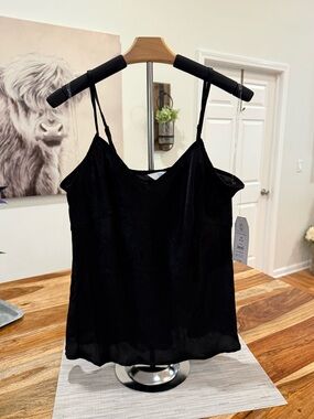 Time and Tru Black Spaghetti Strap Camisole Medium NEW